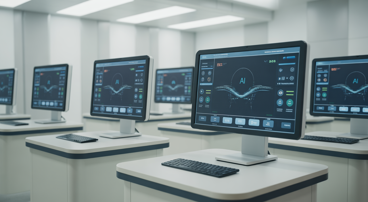 AI-powered online exam proctoring concept