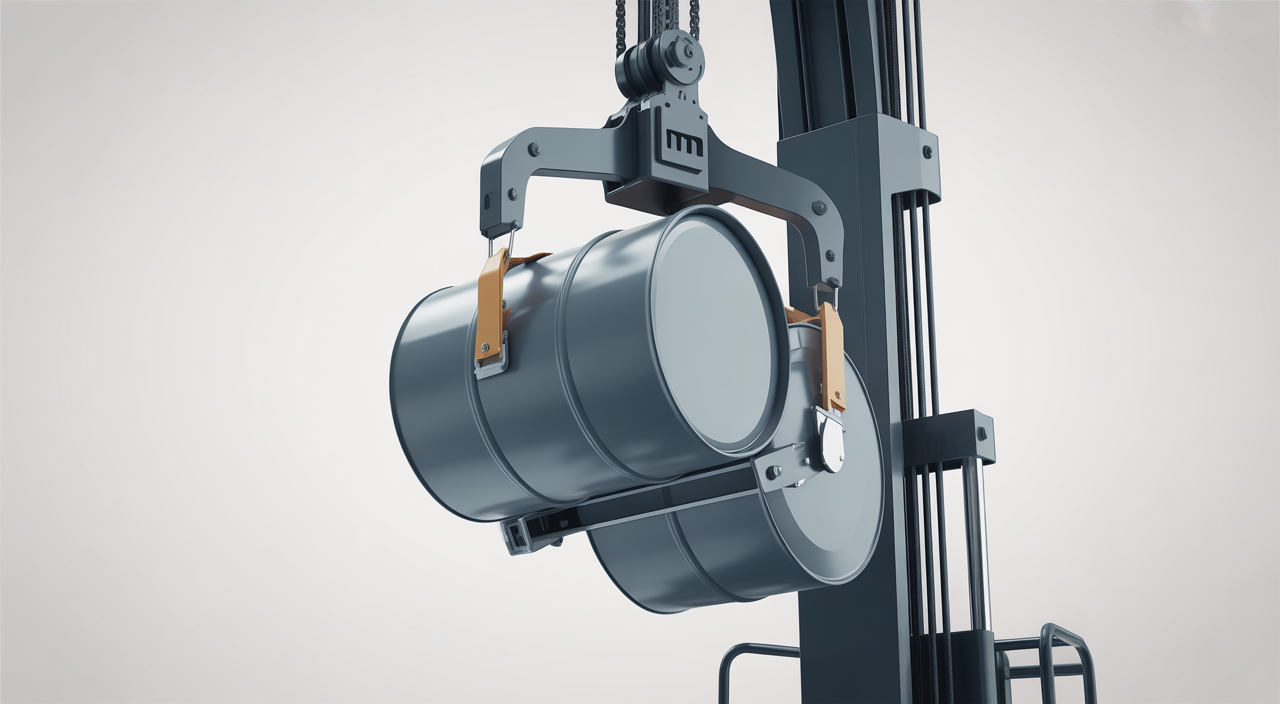 Industrial drum dumper equipment in operation, enhancing safety and efficiency