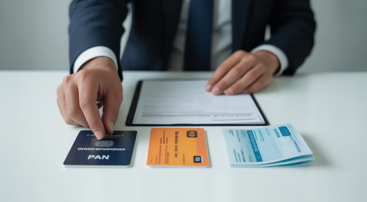 High-quality image showing essential GST registration documents for business compliance on a clean white background